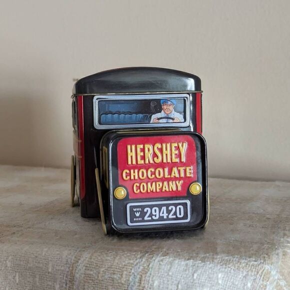 Vintage Hershey Vehicle Series Tin Canister Milk Truck Chocolate 7X4.5X3.5 - Picture 3 of 10